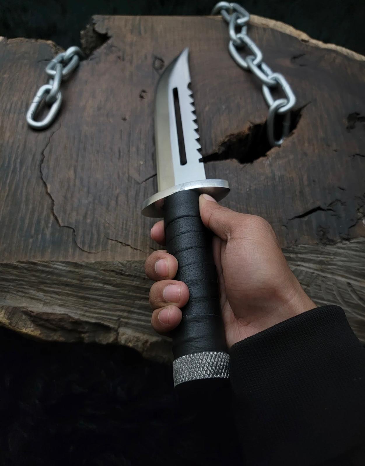 Metal Gear Solid 3 Replica Knife with Leather Sheath | Snake Eater Replica knife