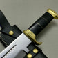 Custom Ancient Handmade Bowie Knife With Leather Sheath