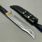 Custom Ancient Handmade Bowie Knife With Leather Sheath