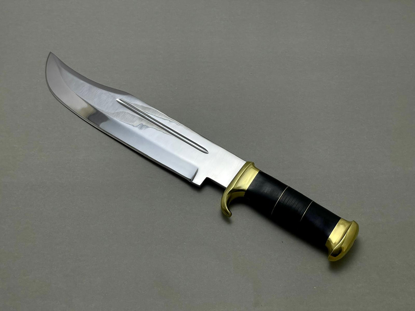 Custom Ancient Handmade Bowie Knife With Leather Sheath