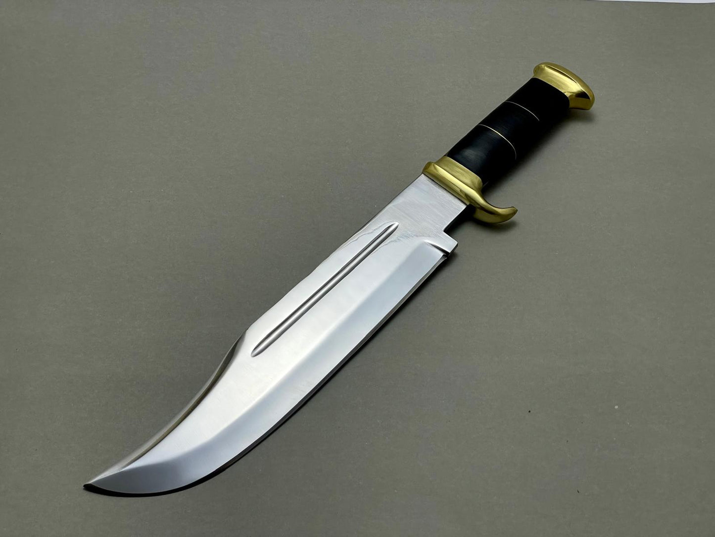 Custom Ancient Handmade Bowie Knife With Leather Sheath