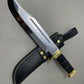 Custom Ancient Handmade Bowie Knife With Leather Sheath