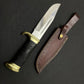 Custom Ancient Handmade Bowie Knife With Leather Sheath