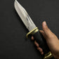 Custom Ancient Handmade Bowie Knife With Leather Sheath