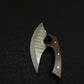 Custom Handmade Ullu Knife With Wooden Handle