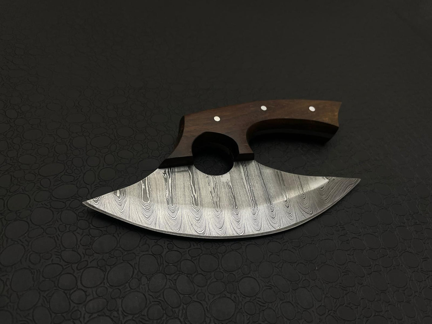 Custom Handmade Ullu Knife With Wooden Handle