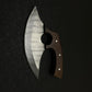 Custom Handmade Ullu Knife With Wooden Handle