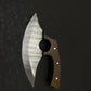Custom Handmade Ullu Knife With Wooden Handle