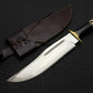 Custom Handmade High Polish Bowie Knife with Antler Handle