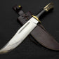 Custom Handmade High Polish Bowie Knife with Antler Handle