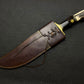 Custom Handmade High Polish Bowie Knife with Antler Handle