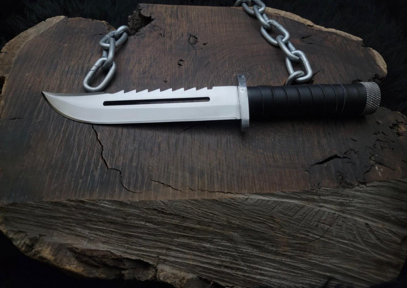 Metal Gear Solid 3 Replica Knife with Leather Sheath | Snake Eater Replica knife