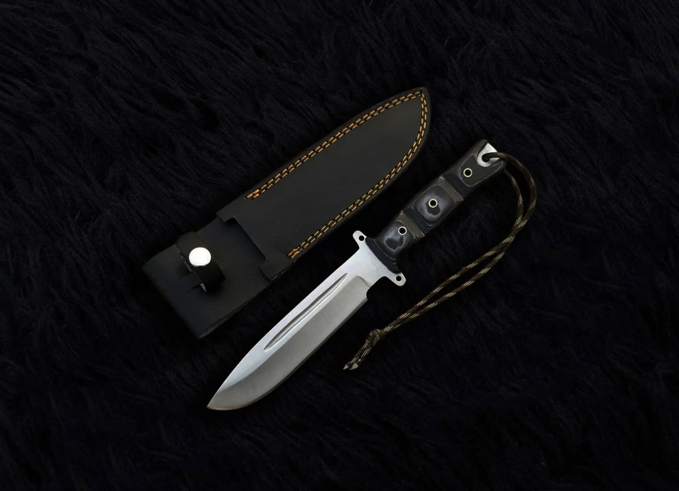Custom handmade the walking dead daryl dixon replica knife with leather sheath