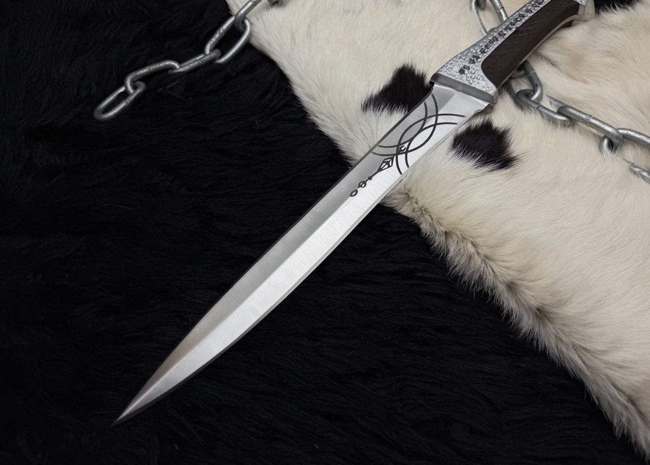 Handmade dune paul Atreides Crysknife with leather sheath
