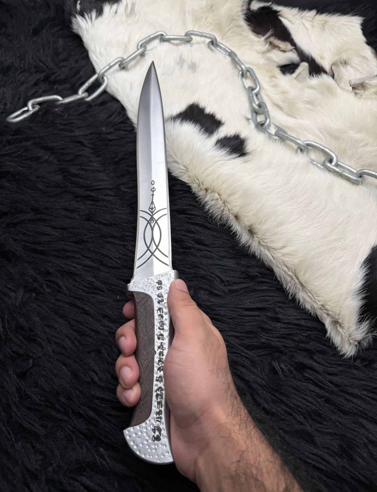 Handmade dune paul Atreides Crysknife with leather sheath