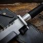 Handmade commando replica bowie knife with leather sheath