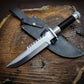 Handmade commando replica bowie knife with leather sheath