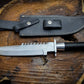 Handmade commando replica bowie knife with leather sheath