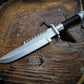 Handmade commando replica bowie knife with leather sheath