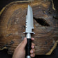 Handmade commando replica bowie knife with leather sheath